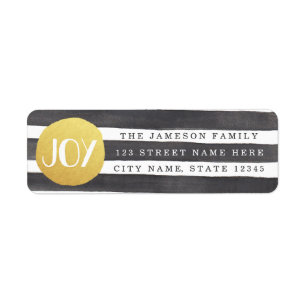 Joyous randreturetiketter returadress etikett