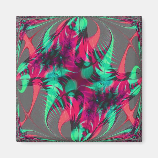 Joyous Red Fractal Magnet (Framsidan)