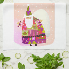Joyous Santa Kitchen Tea Towel Kökshandduk