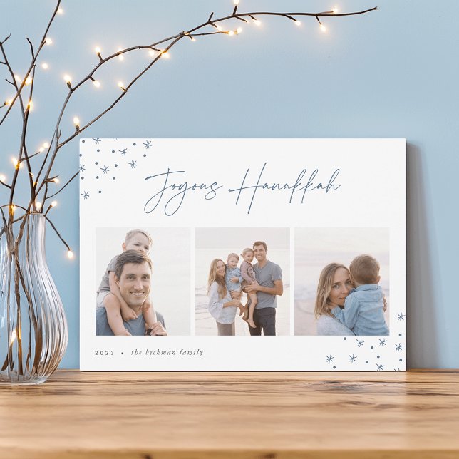 Joyous Sketch | Hanukkah Photo Collage Julkort (Skapare uppladdad)