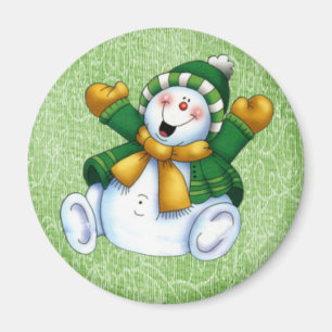 Joyous snögubberundamagnet magnet