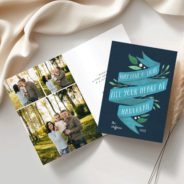 Joyous Tidings | Hanukah-kort med insida foto Helgkort (Skapare uppladdad)