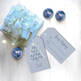 Joyoux Noel Blue Gift-Märkre Presentetikett