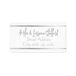 Joyoux Noel Silver Return-adressetikett Adressetikett