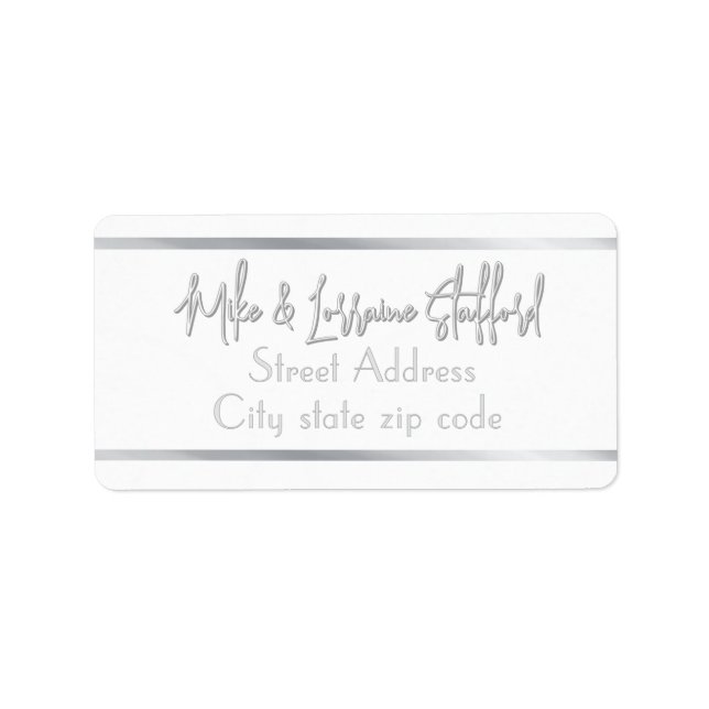 Joyoux Noel Silver Return-adressetikett Adressetikett (Framsidan)