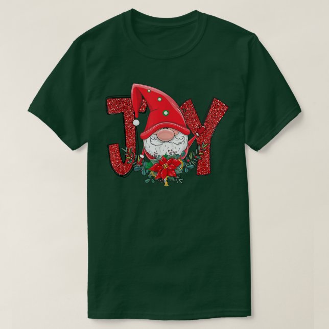 Joys Gnome Jul God jul Vibes Kids De T Shirt (Design framsida)