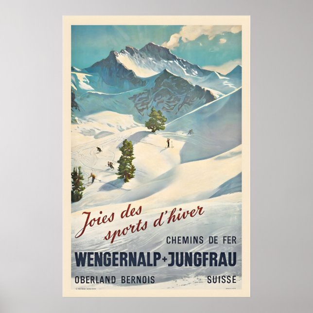 Joys of Winter Sports - Wengernalp Jungfrau Poster (Framsidan)
