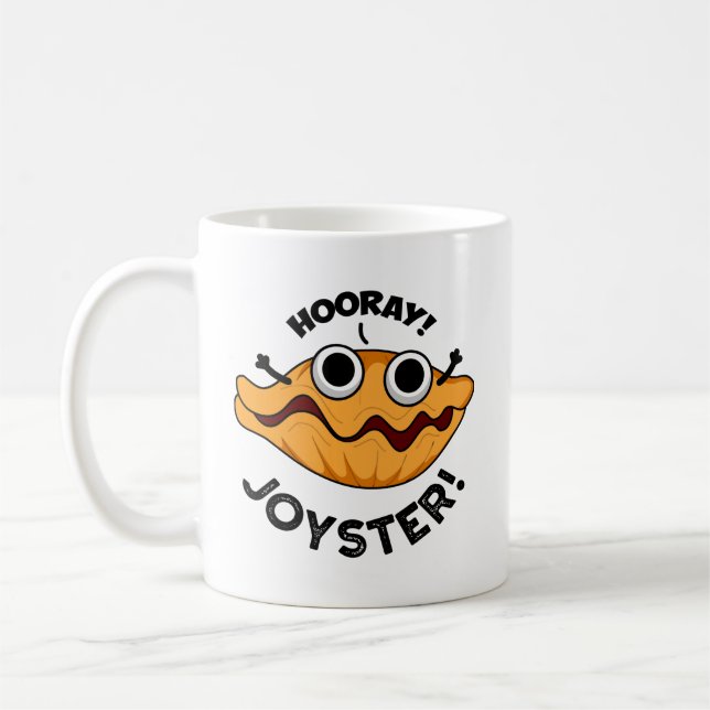 Joyster Funny Glatt Animal Oyster Pun Kaffemugg (Vänster)