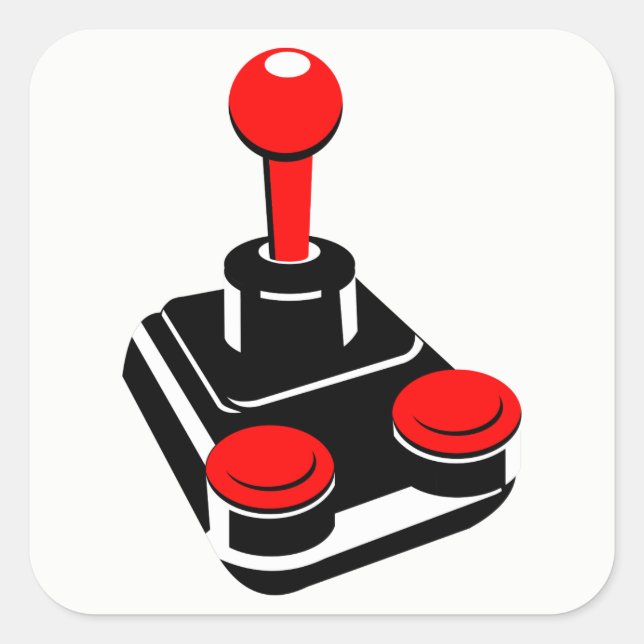 Joystick Fyrkantigt Klistermärke (Framsida)