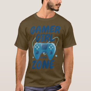 Joystick Gamer Girl i den Zona spelfantastiska vid T Shirt