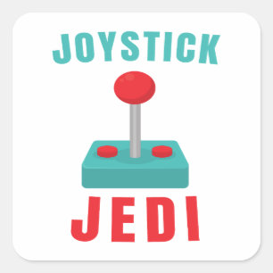 Joystick Jedi Rolig Retro Gamer Pappa Fyrkantigt Klistermärke