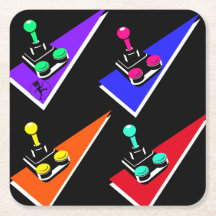 Joystick Retro-Vintage färgstark 90s-grafik