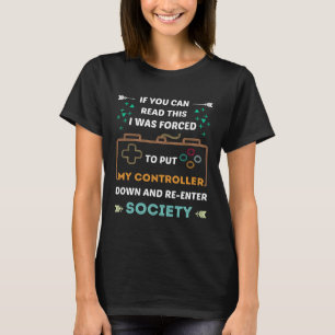 Joystick-styrenhet för spel för spelspel, Humor G T Shirt