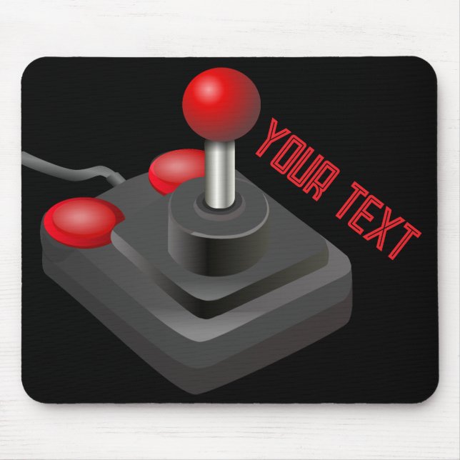 Joystick vintage-videospel old school-reflektor musmatta (Framsidan)