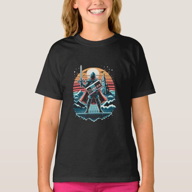 Joystick Warrior T Shirt (Framsida)
