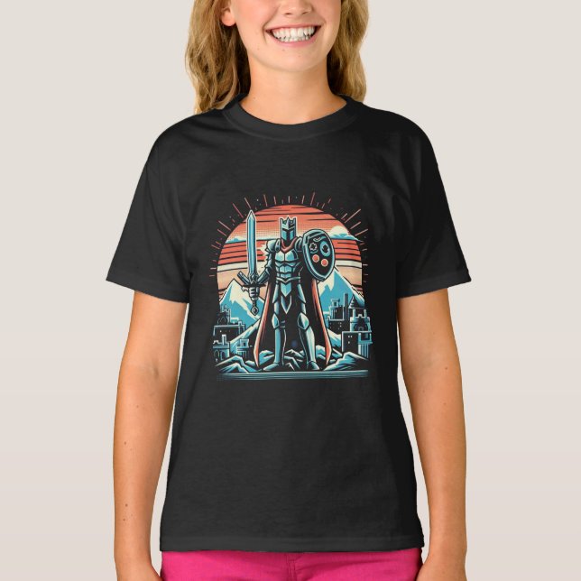 Joystick Warrior T Shirt (Framsida)