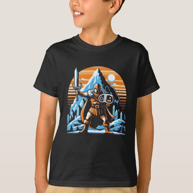 Joystick Warrior T Shirt (Framsida)
