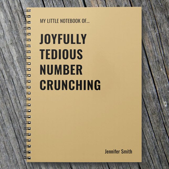 Joyully Tedious Number Crunching Anteckningsbok (Skapare uppladdad)
