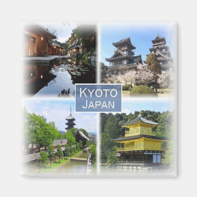 JP0016 Asien, Japan, Kyoto, kylskåp Magnet (Framsidan)