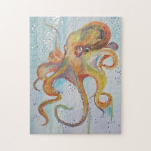 JP Denyer av Jigszle Puzzle Octopus Acrylic Canvas