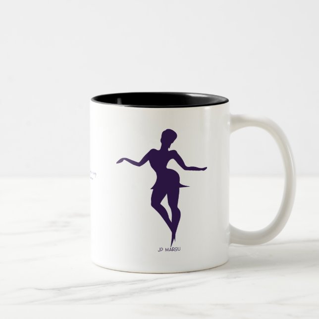 JP MAROU Dancing the night Away coffee mug Två-Tonad Mugg (Höger)