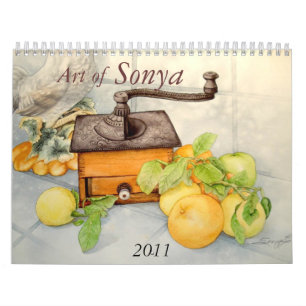 Jpec för KAFFEGRINDER, konst av, Sonya, 2011 Kalender