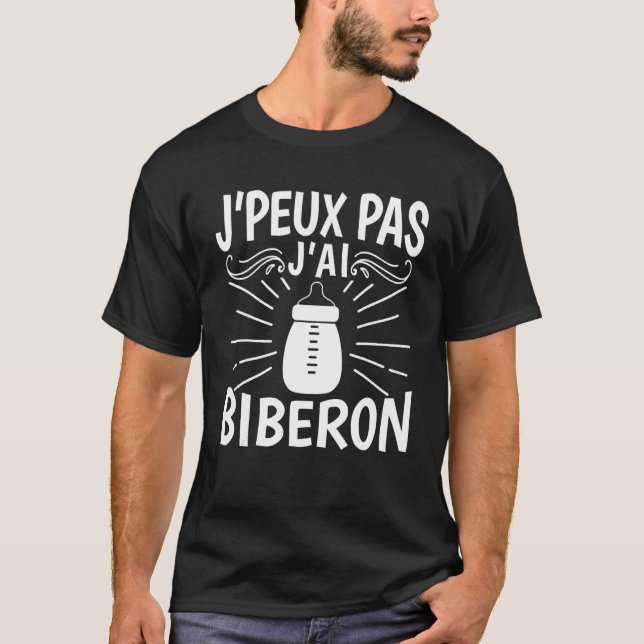 J'peux Pas J'ai Baby Matande föräldrar i Flaska Hu T Shirt (Framsida)