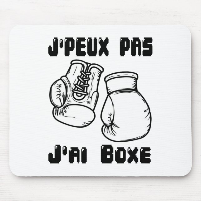 J'peux Pas J'ai Boxing - Boxningspresenttröja  Musmatta (Framsidan)