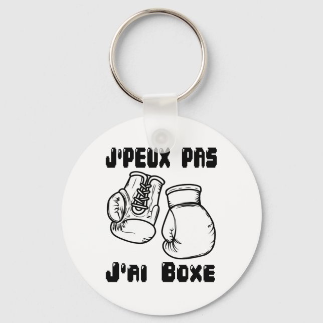 J'peux Pas J'ai Boxing - Boxningspresenttröja  Nyckelring (Framsida)