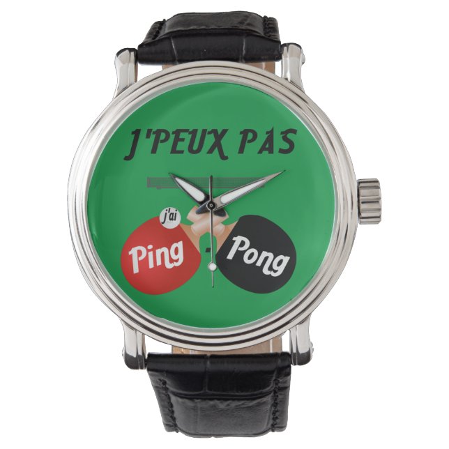 J'peux-pas-j'ai-ping-pong Armbandsur (Framsida)