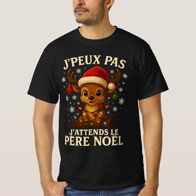 j'peux pas j'attends le pere noel t shirt (Framsida)