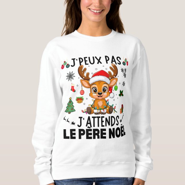 J'Peux Pas J'Attends Le Père Noël T Shirt (Framsida)