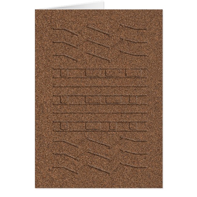 JPL Mars Curiosity Rover Däck Track Går Red Hälsningskort (Framsidan)