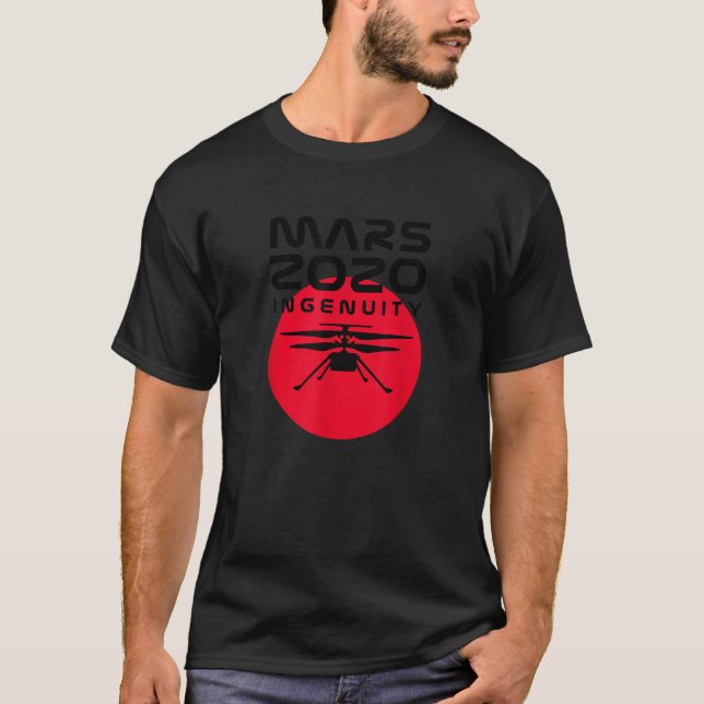 JPL Mars Perseverance Ingenuity Helikopter 2020 Ki T Shirt (Framsida)