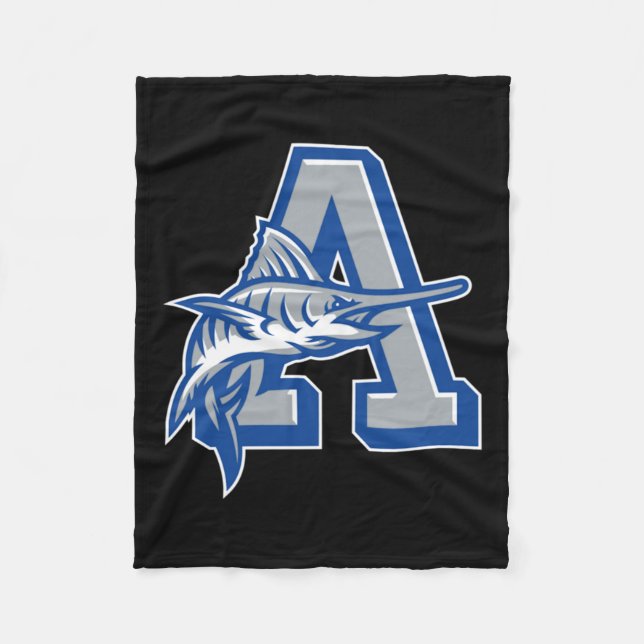 Jr Arnold High School Marlins Tröja Hoodie Fleecefilt (Framsidan)