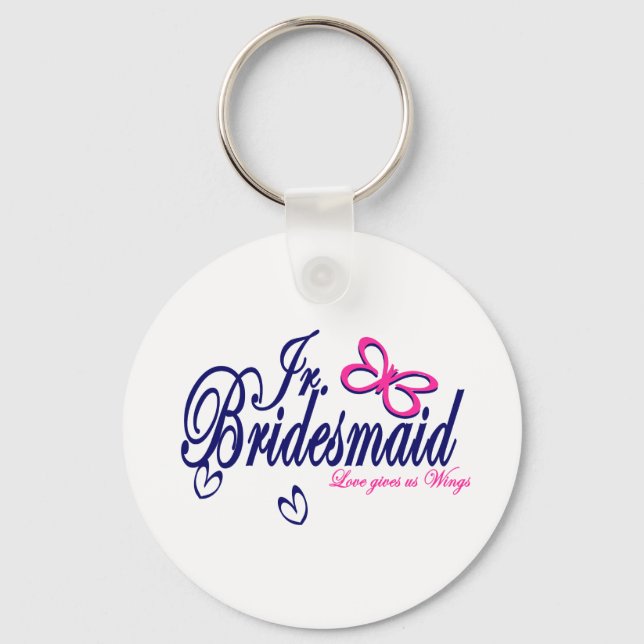 Jr. Bridesmaid/Butterfly Theme Nyckelring (Framsida)