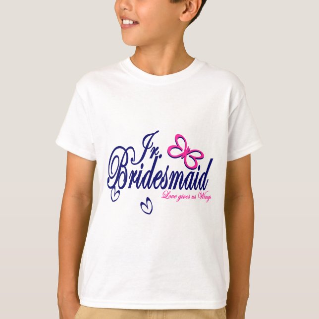 Jr. Bridesmaid/Butterfly Theme T Shirt (Framsida)