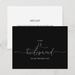 JR Bridesmaid (enkelt, minimalt skript) - tackkort Inbjudningar