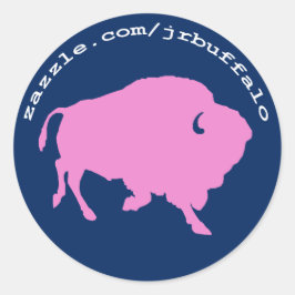 JR Buffalo-butikens plats adress på klistermärken