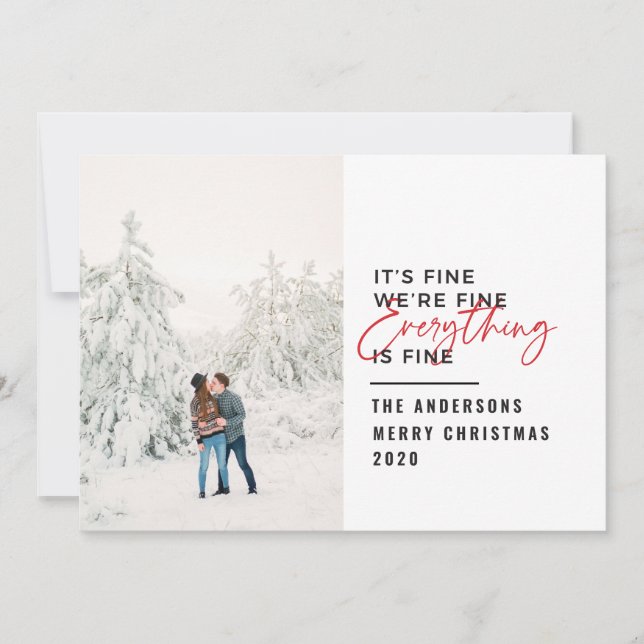 Jristmas allt är bra typografi julkort (Framsida)