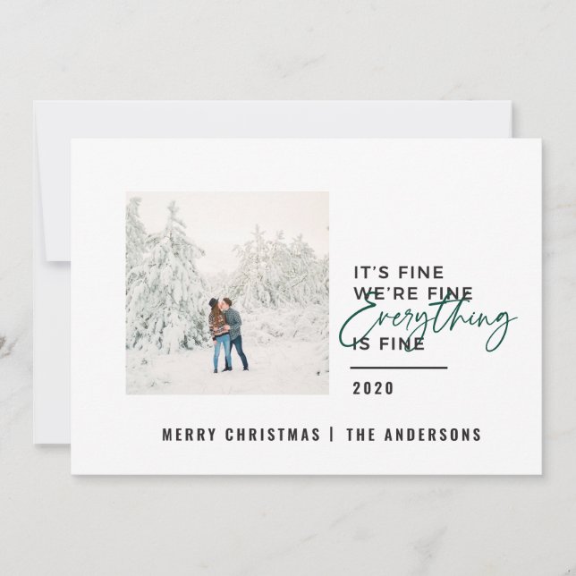 Jristmas allt är bra typografi julkort (Framsida)