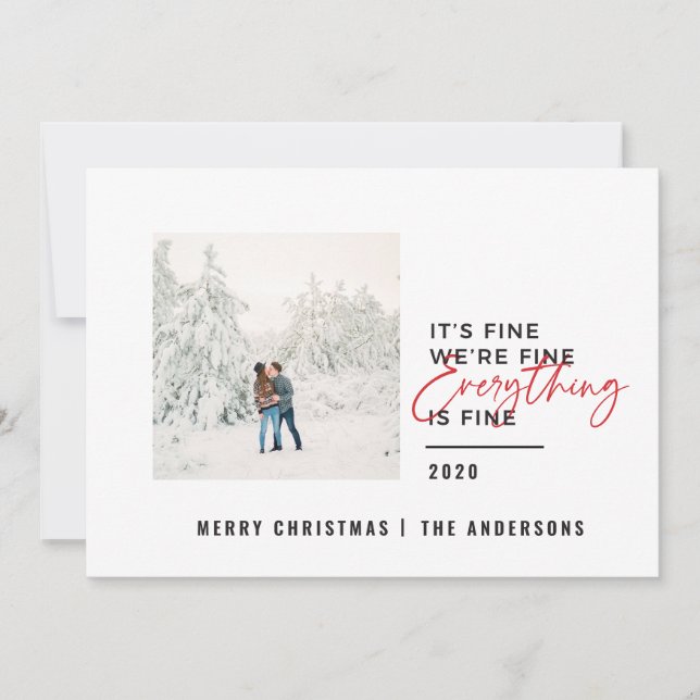 Jristmas allt är bra typografi julkort (Framsida)