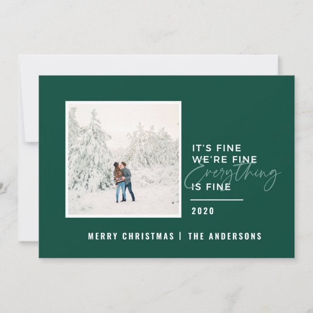 Jristmas allt är bra typografi julkort (Framsida)