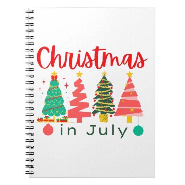 Jristmas i July notebook Anteckningsbok (Framsidan)
