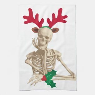 Jristmas i skeleton kökshandduk