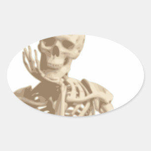 Jristmas i skeleton ovalt klistermärke
