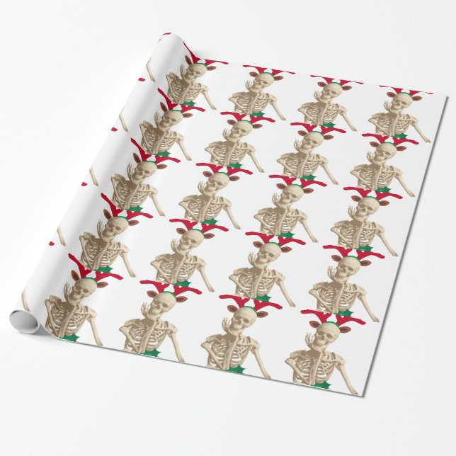Jristmas i skeleton presentpapper (Utrullad)