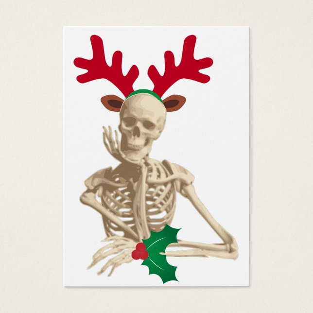 Jristmas i skeleton visitkort (Framsidan)