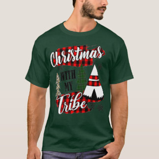 Jristmas med min stam pajama-familjleopard t shirt
