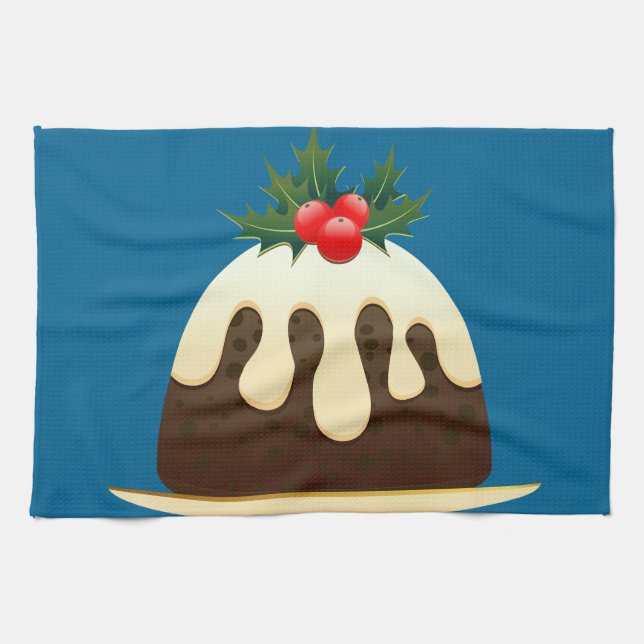 Jristmas puddings kökshandduk (Horisontell)